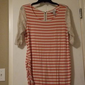 Jessica Simpson Maternity Shirt Pink Stripe